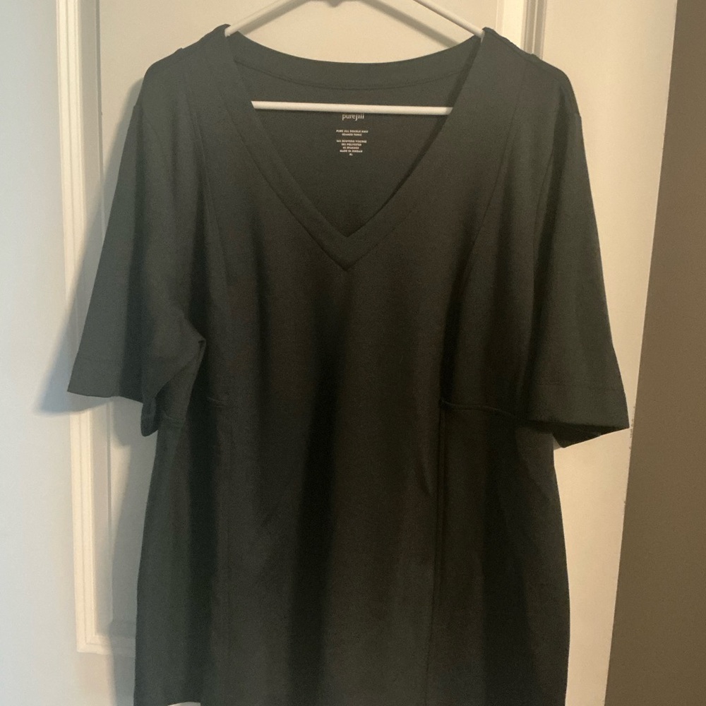 Pure Jill Double-Knit Seamed Tunic